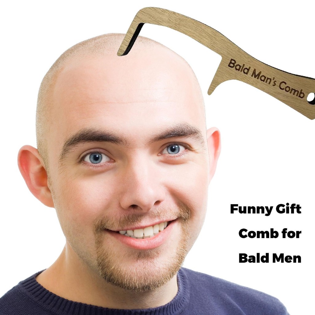 Birthday,Friendship Gifts,Grandparent's Day,Father's Day,Bald Man’s Comb – Funny Gifts for Bald Men